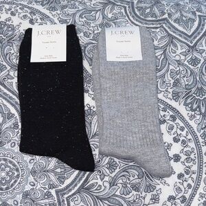 J. Crew Black and Gray Dress Socks